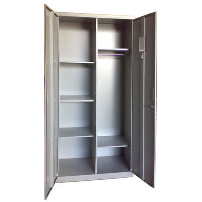 L'armadietto d'acciaio 1850*900*450 RAL7035 grigio chiaro della porta a battenti abbatte l'armadietto di stoccaggio di combinazione del metallo