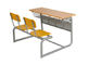 Scrittorio e sedia dello studente combinati struttura d'acciaio durevole del metallo del mobilio scolastico doppi