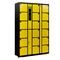 Armadio sicuro di Digital codificato auto nero giallo, un armadio di diciotto telefoni cellulari per l'ufficio